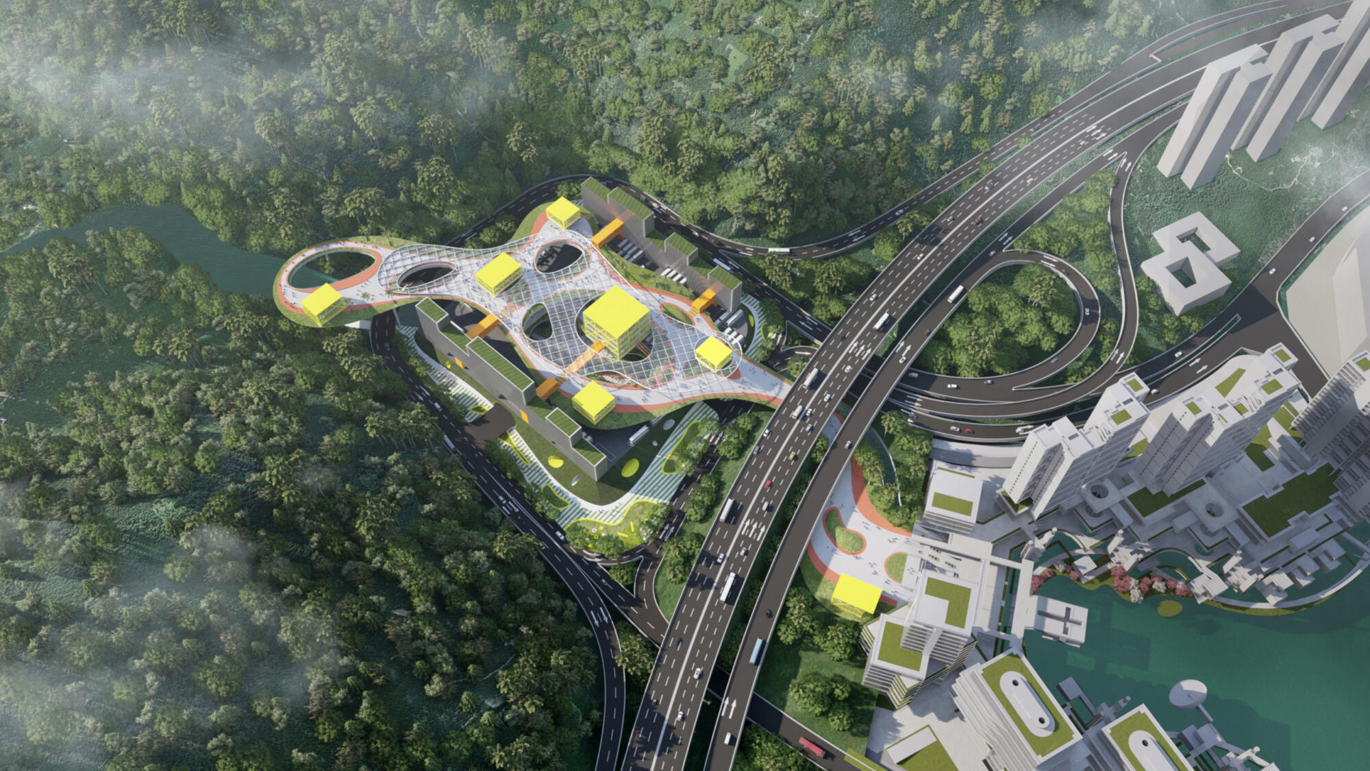 深圳小梅沙交通集散中心设计竞赛CLOU获胜 - 柯路建筑
